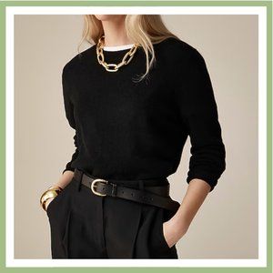 J.Crew Black Cashmere classic-fit Crewneck Sweater (XS/XXS)